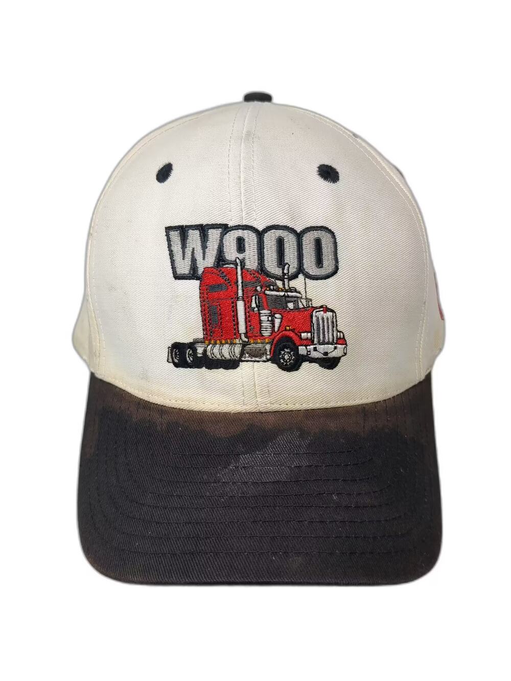CYRK Kenworth W900 Semi Truck Snapback Hat Beige One Size Embroidered KW Logo